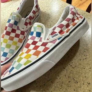 Checkered Van Slip ons